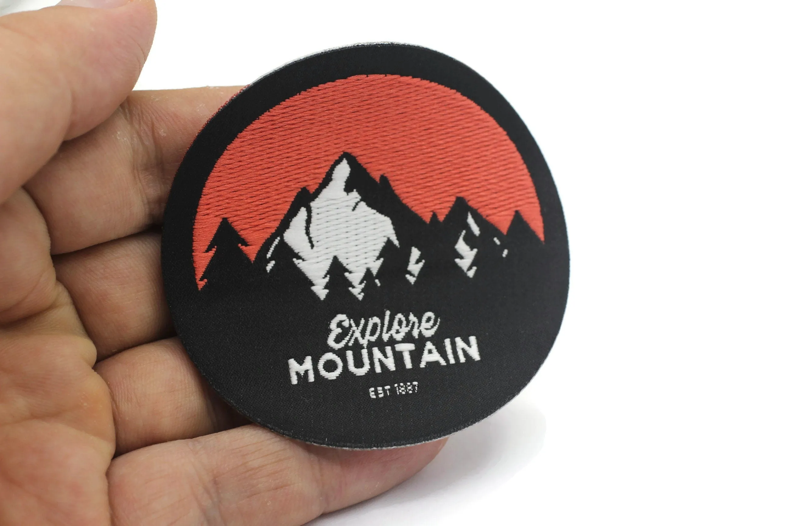 10 Pcs Mountain Patch 2.4 Inch Iron On Patch Embroidery, Custom Patch, High Quality Sew On Badge for Denim, Sew On Patch, Applique