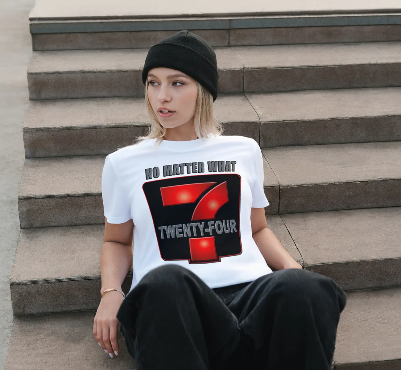 24/7 NO MATTER WHAT Women's DTG Tee