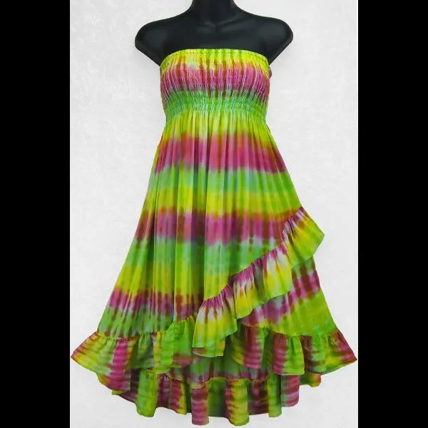 Antique Tie-Dye Convertible Top/Skirt