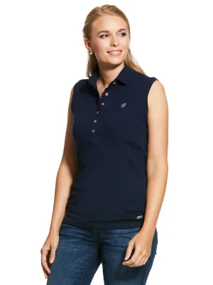 ARIAT Prix 2.0 Sleeveless Polo Shirt - Womens - Navy