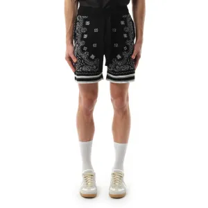 Bandana Shorts in Black/White