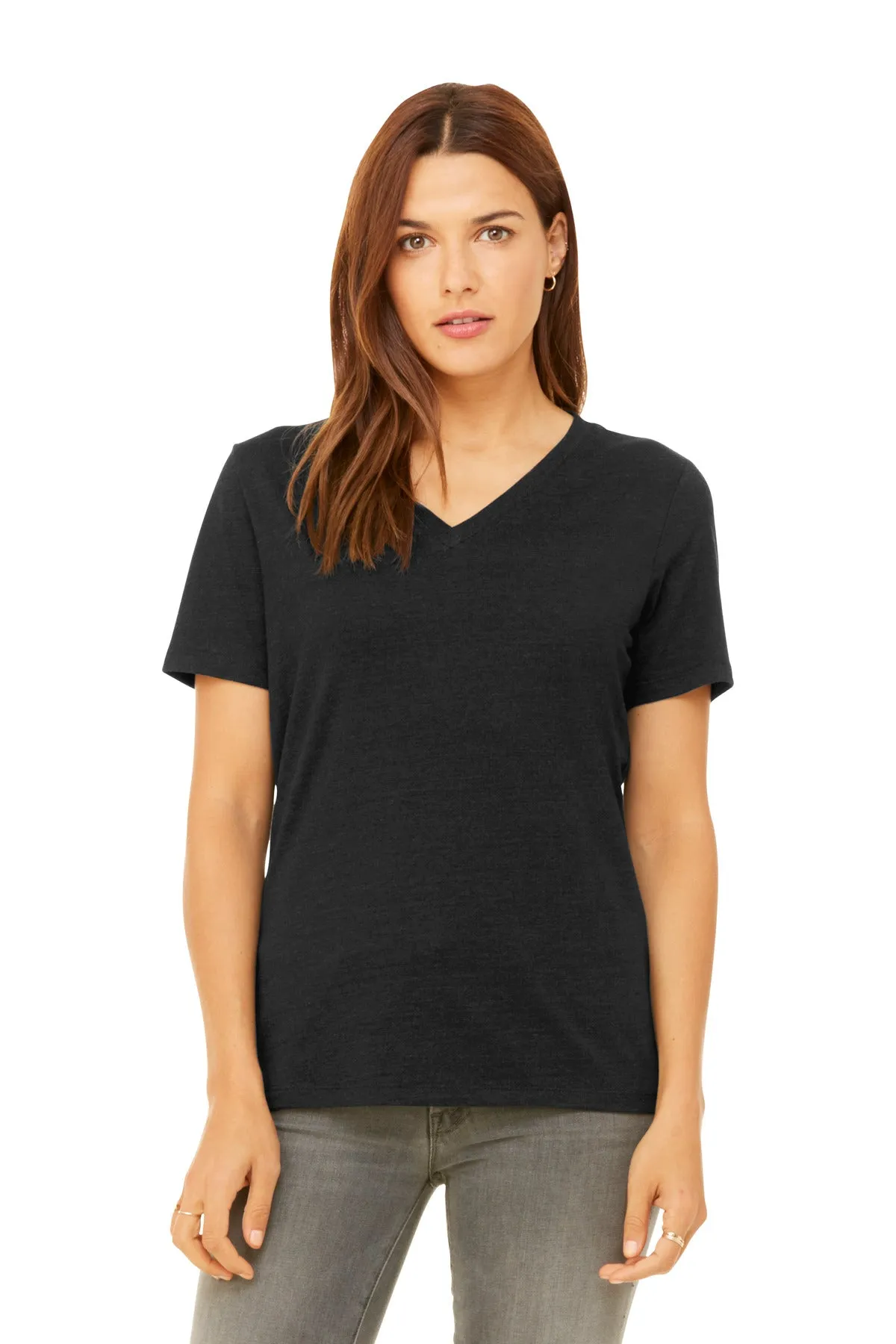 BELLA CANVAS Women's Relaxed Heather CVC V-Neck Tee BC6405CVC