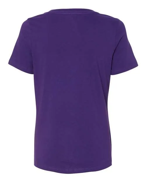 BELLA   CANVAS Women's Relaxed Jersey V-Neck Tee