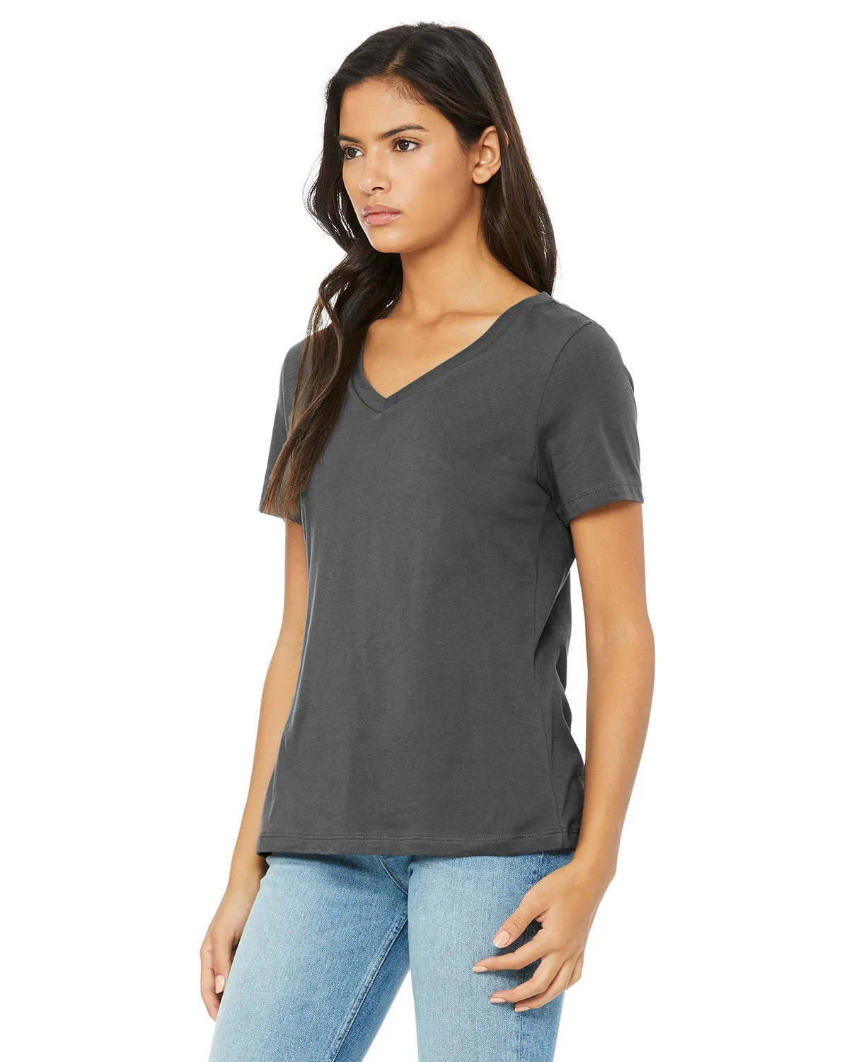 BELLA   CANVAS Women's Relaxed Jersey V-Neck Tee