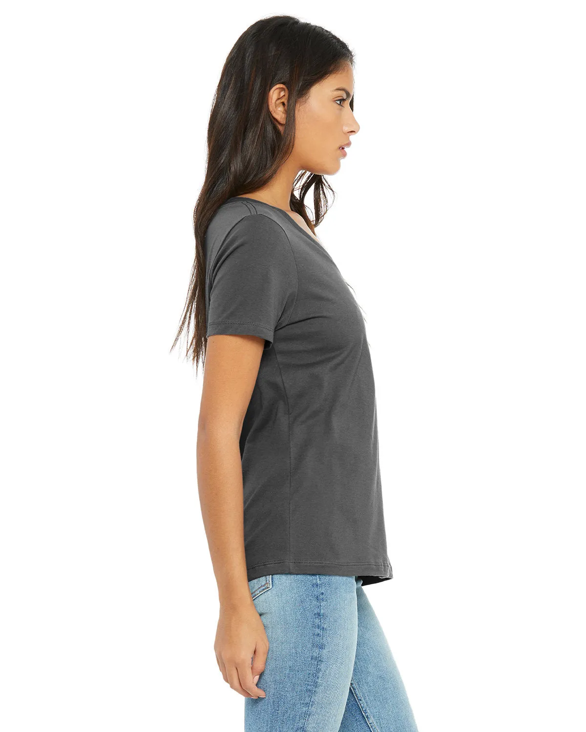 BELLA   CANVAS Women's Relaxed Jersey V-Neck Tee