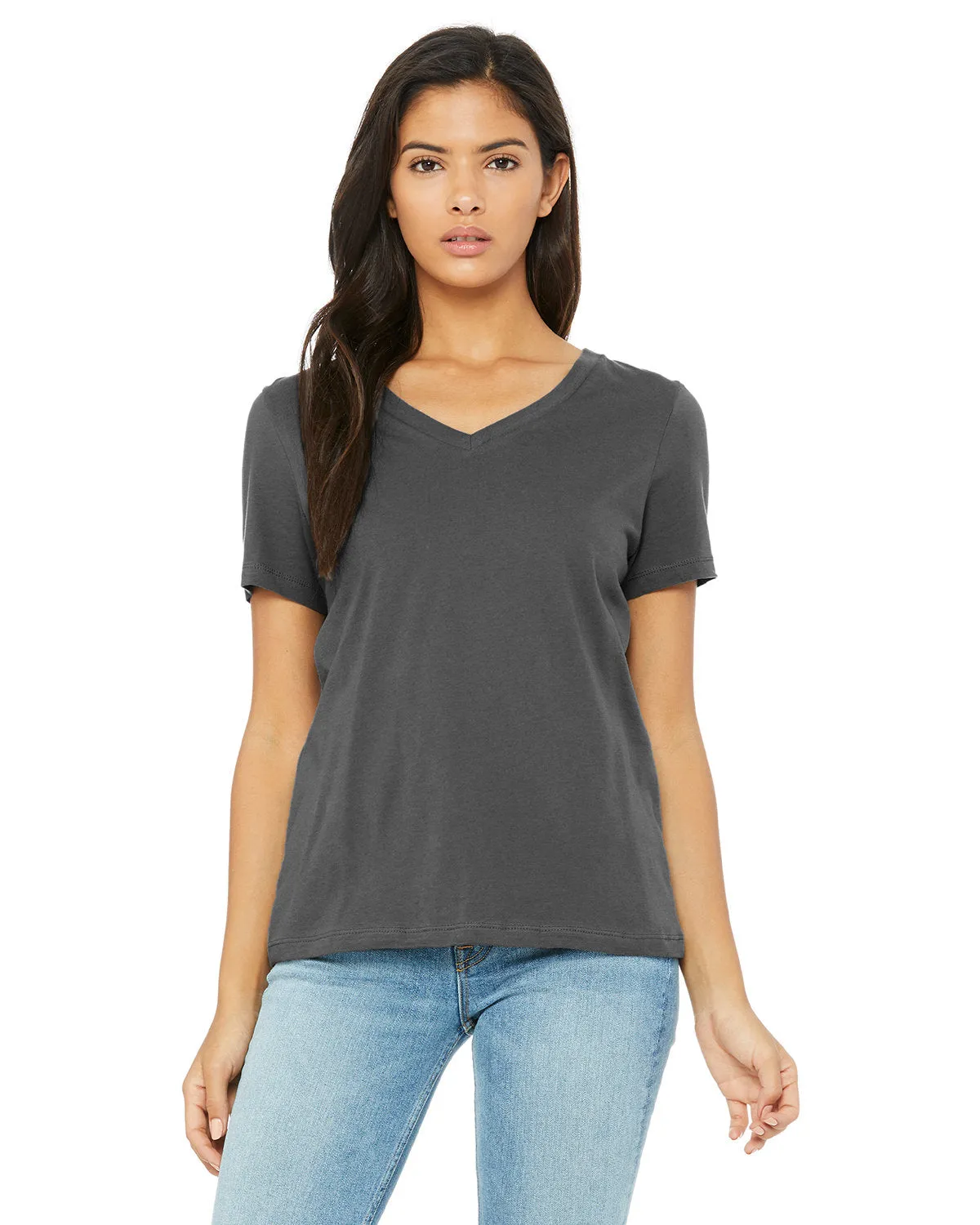 BELLA   CANVAS Women's Relaxed Jersey V-Neck Tee