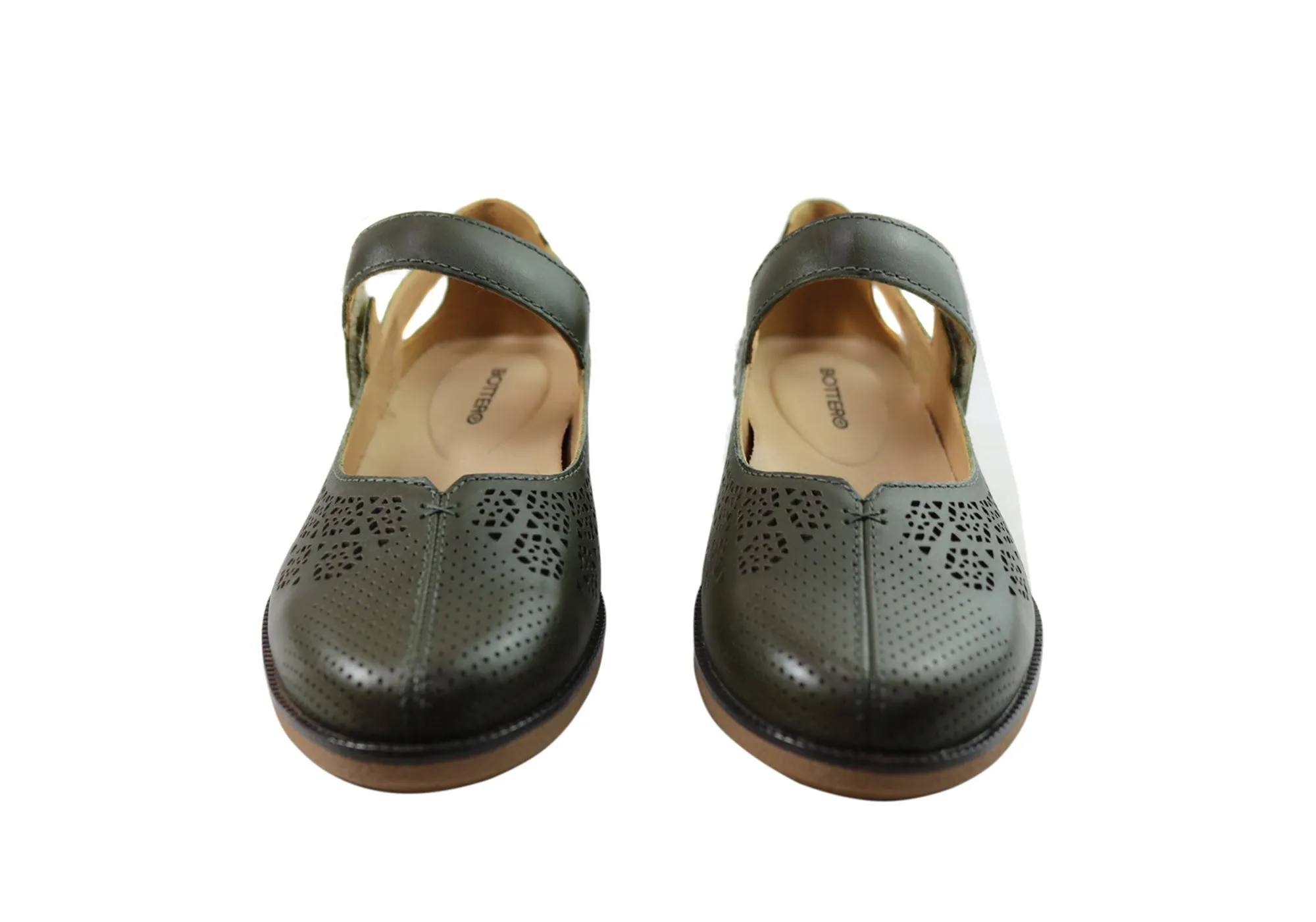 Bottero Laura Womens Comfortable Leather Shoes Made In Brazil