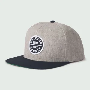 Brixton Oath III Snapback Light Heather Grey/Black