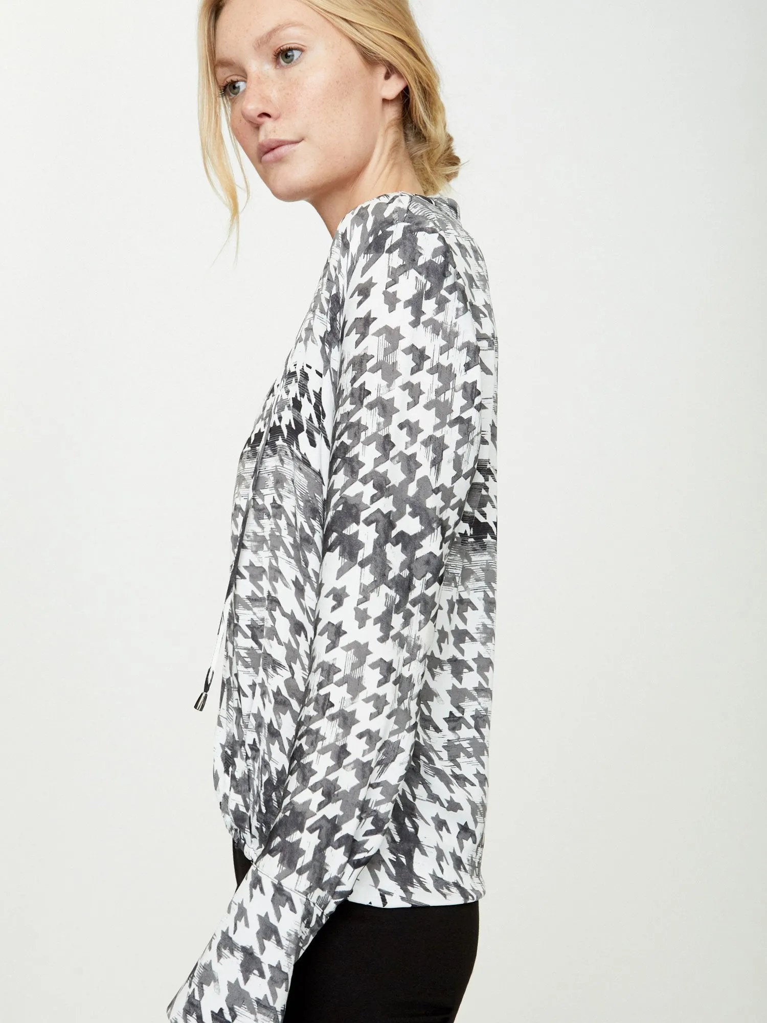 BROCHU WALKER - Mayes Wrap Top Houndstooth