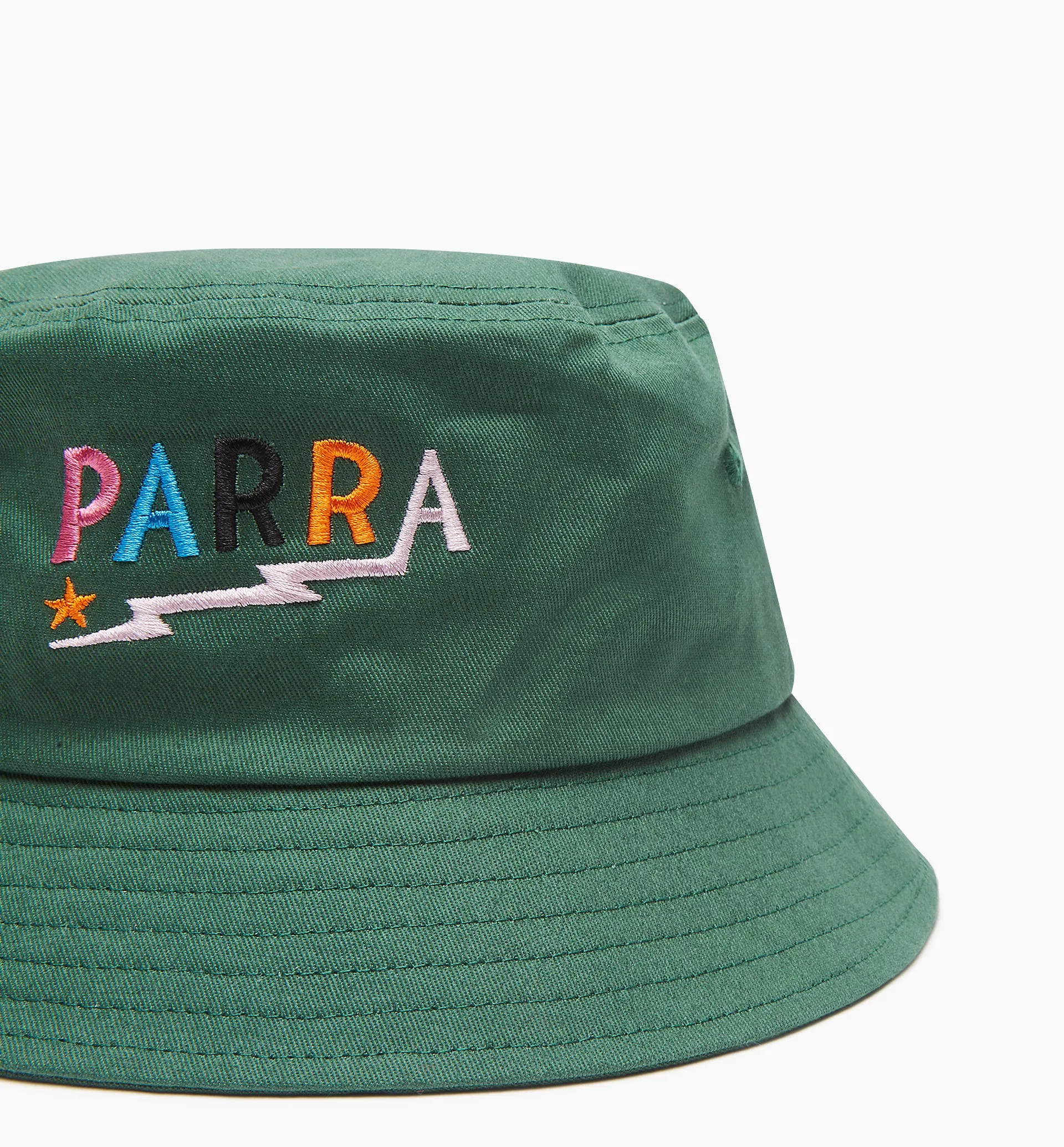 by Parra Colored Lightning Logo bucket Hat 'Green'