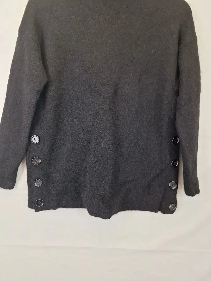 Cable Cozy Mohair Button Detail Jumper Size S