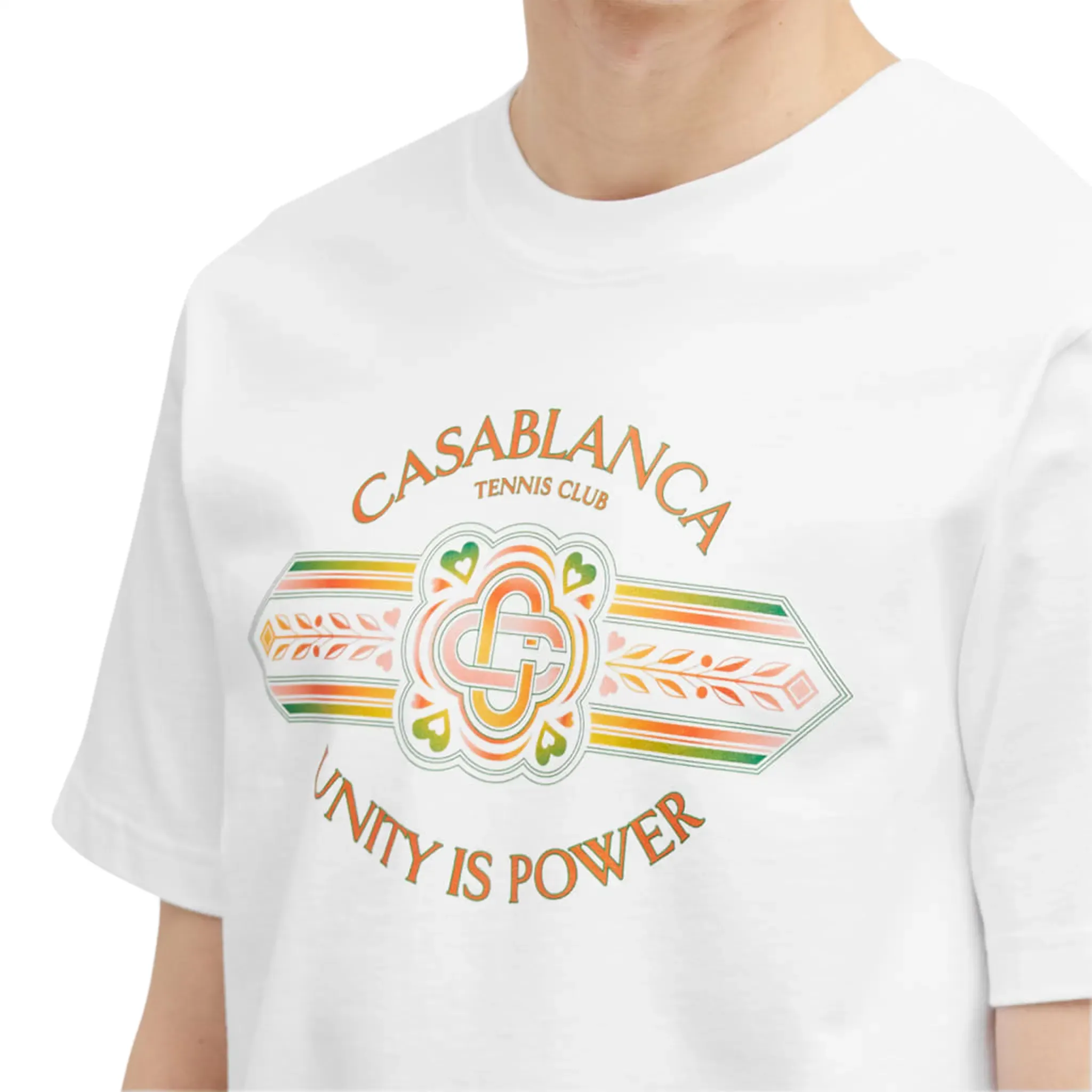 Casablanca Unity Is Power White T Shirt