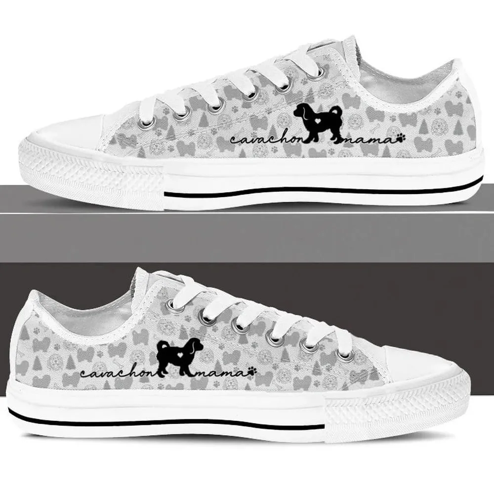 Cavachon Low Top Shoes, Dog Printed Shoes, Canvas Shoes For Men, Women