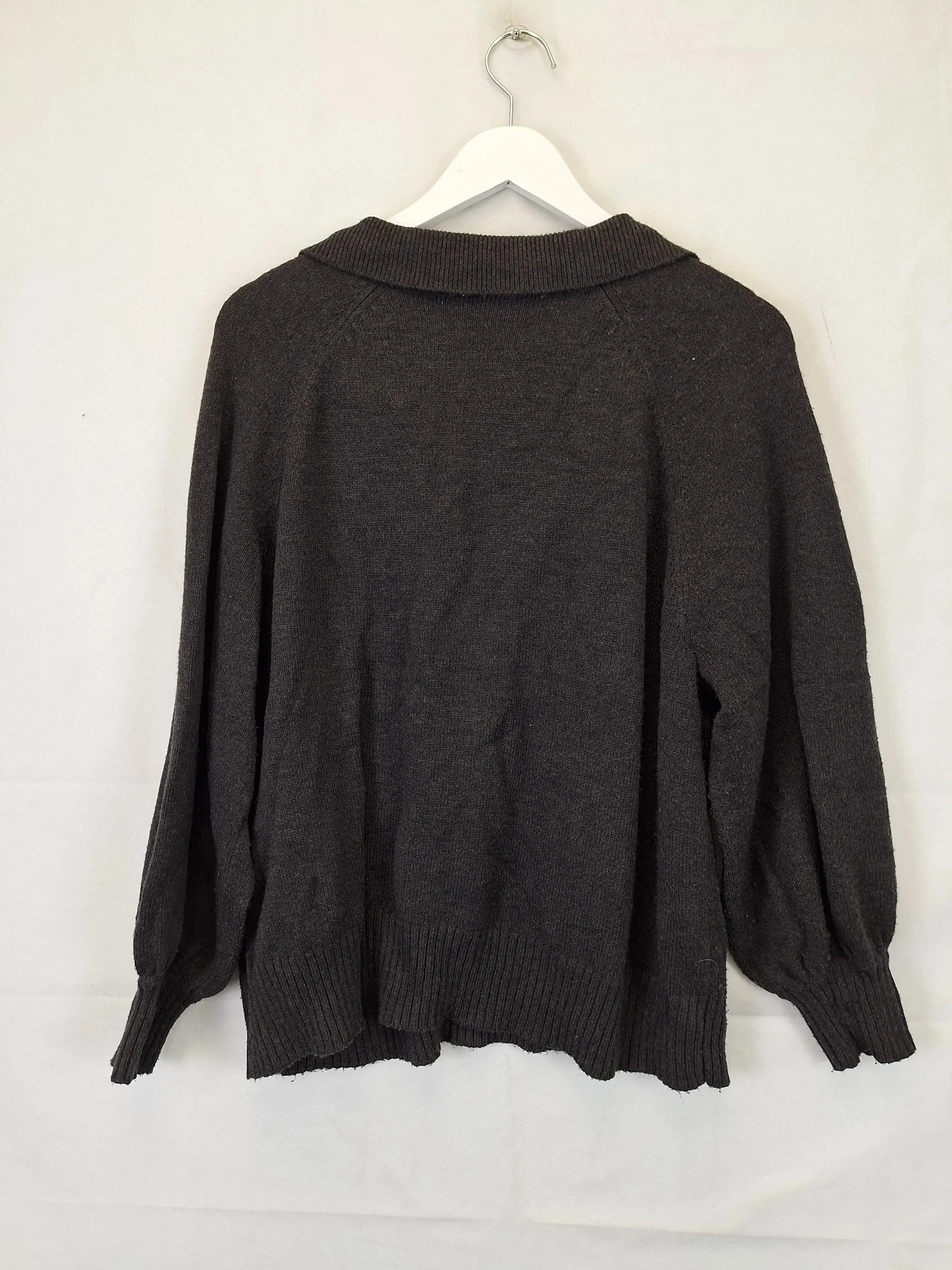 Ceres Life Cozy Collared Pullover Jumper Size S