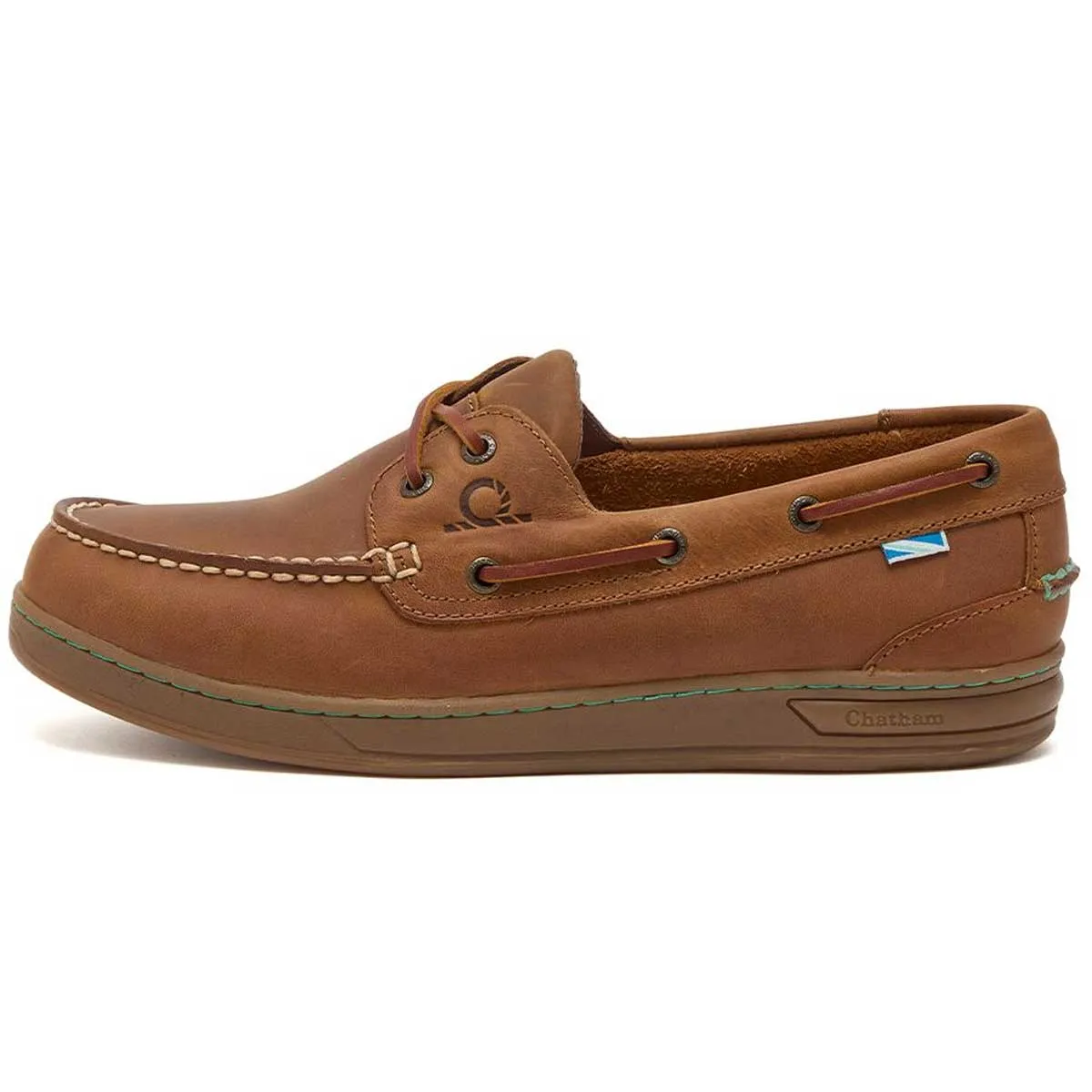 CHATHAM Buton G2 Leather Boat Shoes - Men's - Walnut