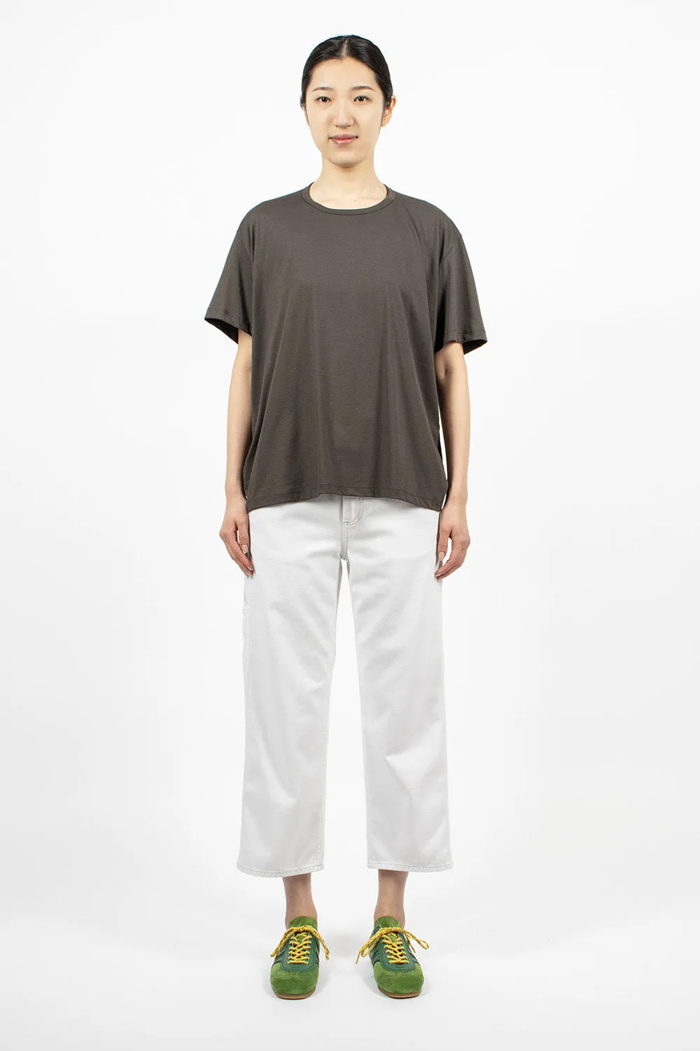 Circle Neck T-Shirt Washed Bark