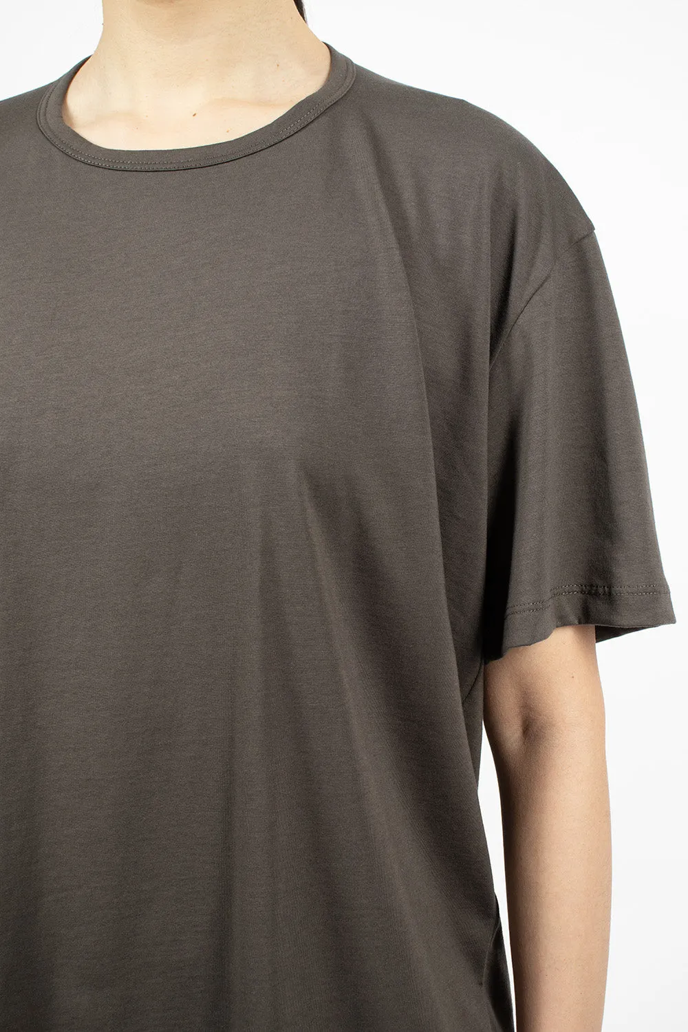 Circle Neck T-Shirt Washed Bark