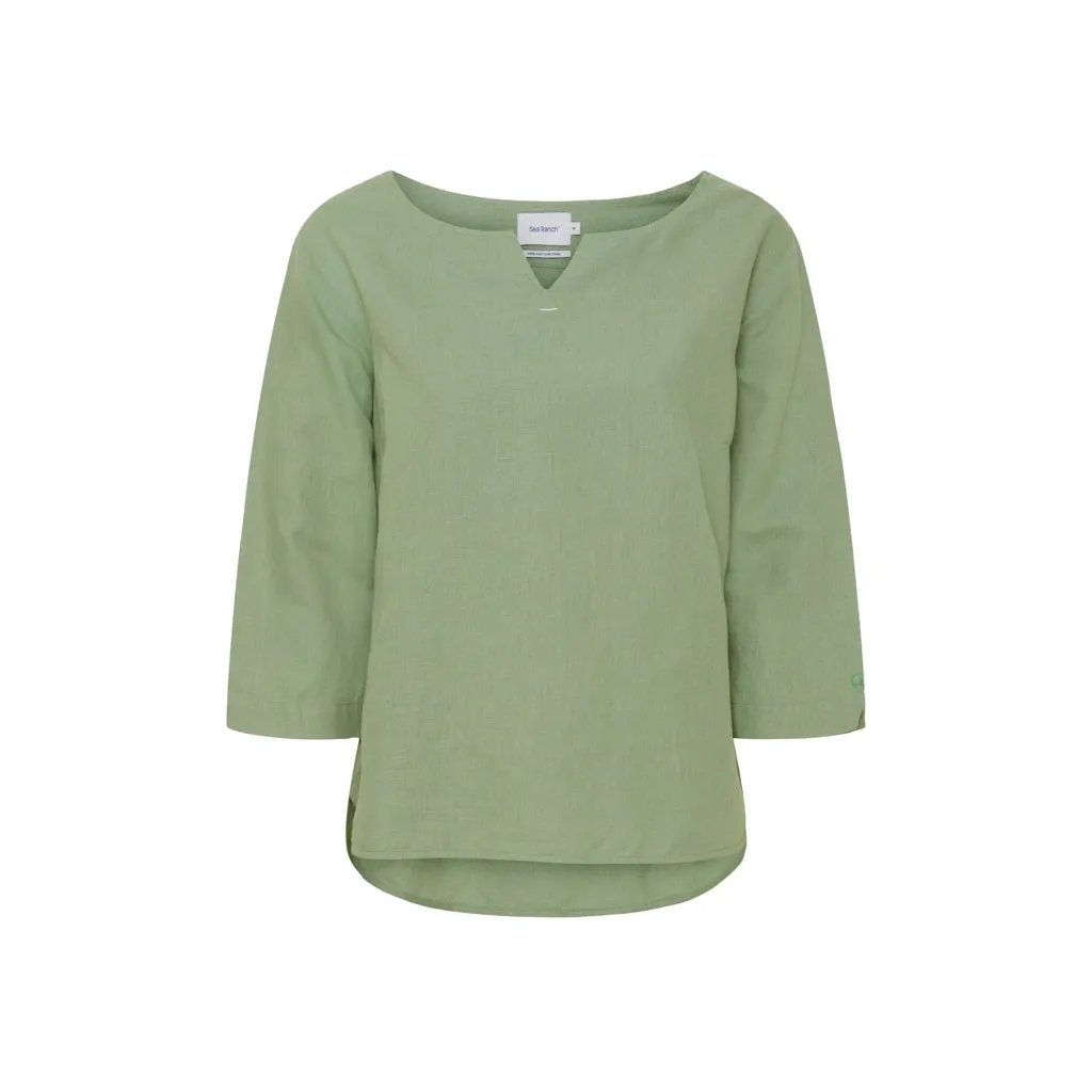 Corrie 3/4 Sleeve Tee - Hedge Green