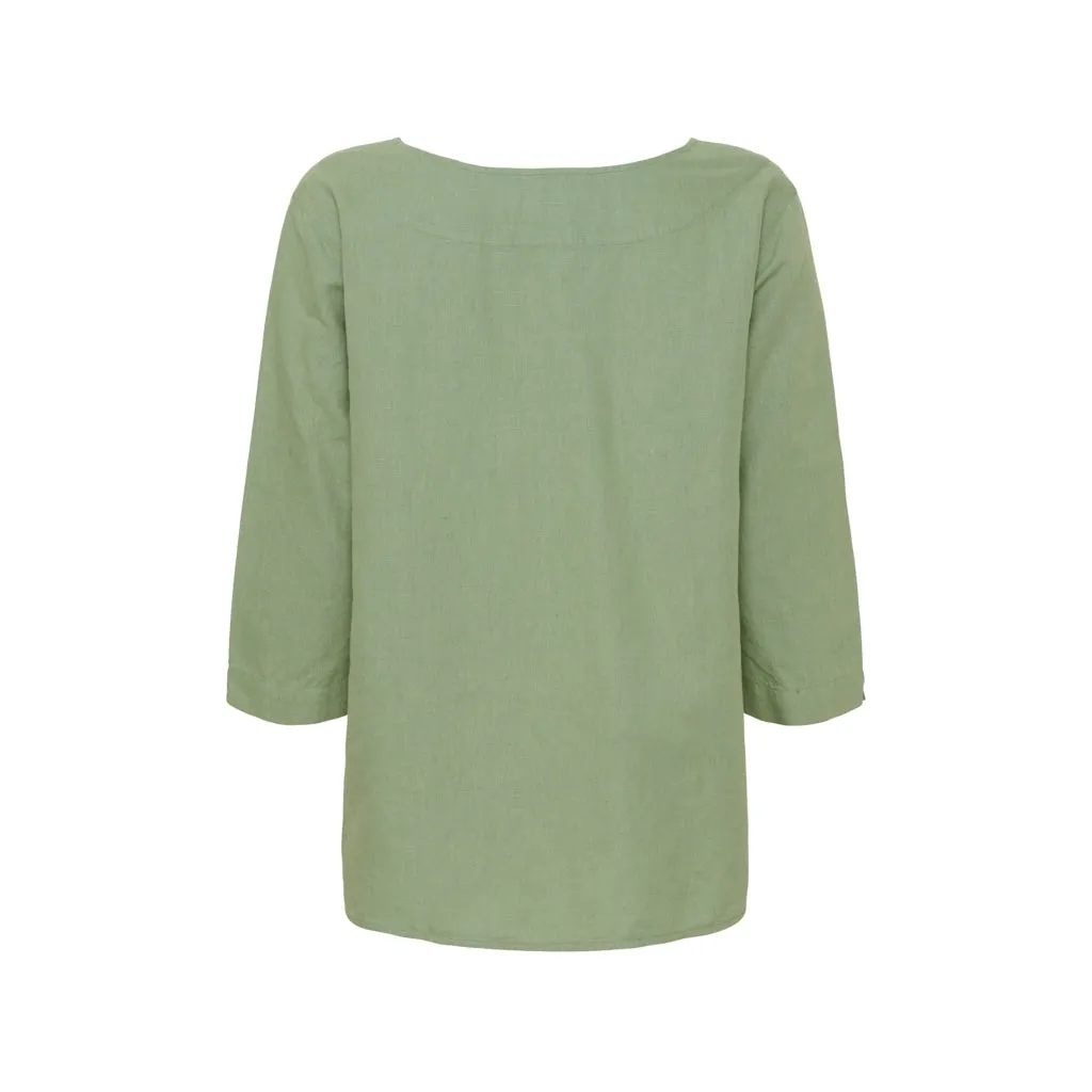 Corrie 3/4 Sleeve Tee - Hedge Green