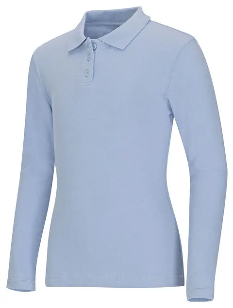 CR Jersey Fem Fit Polo Light Blue Long Sleeve