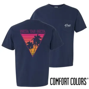 Delt Comfort Colors Navy Short Sleeve Miami Pocket Tee