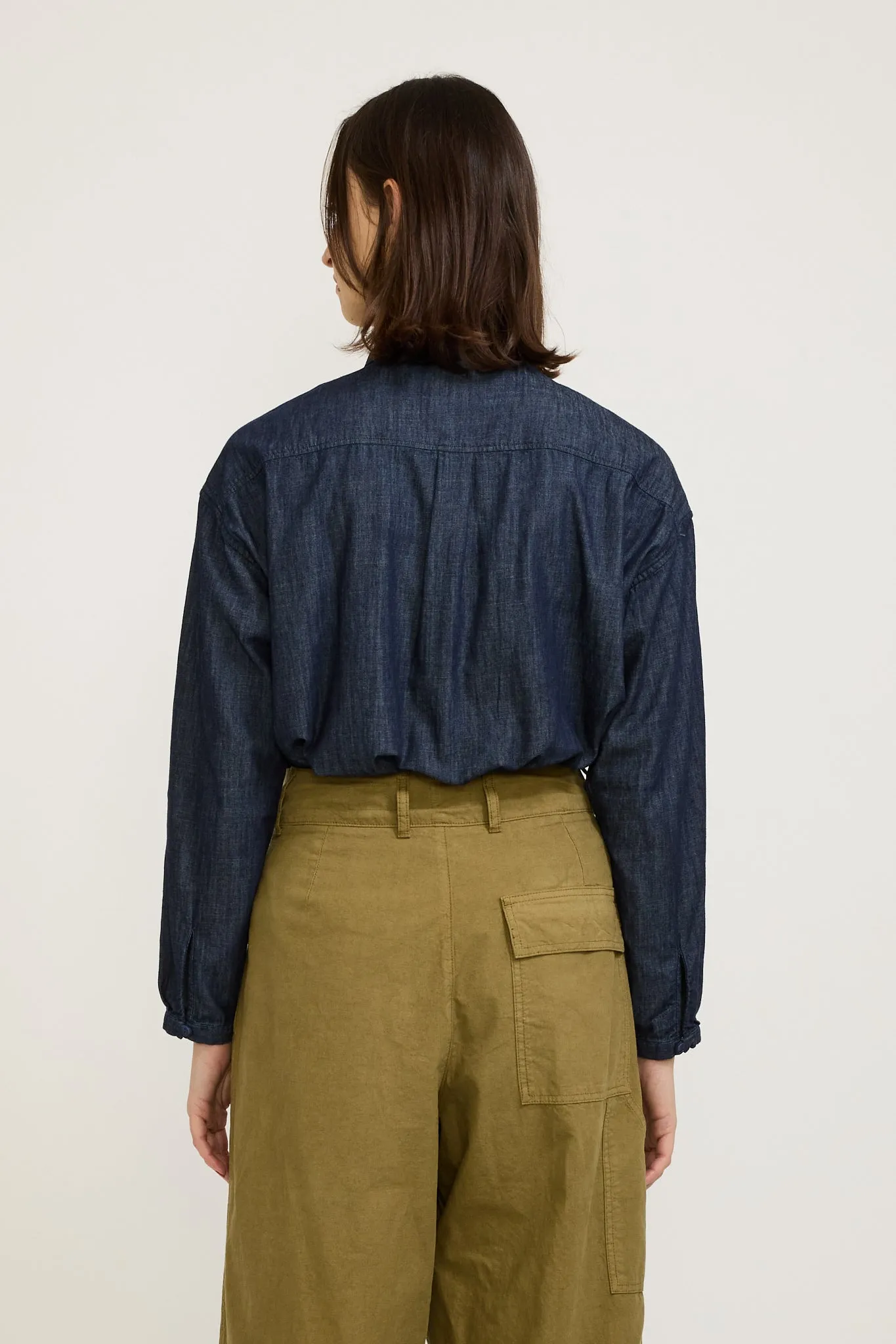 Earth Marianne Long Sleeve Shirt Dark Indigo