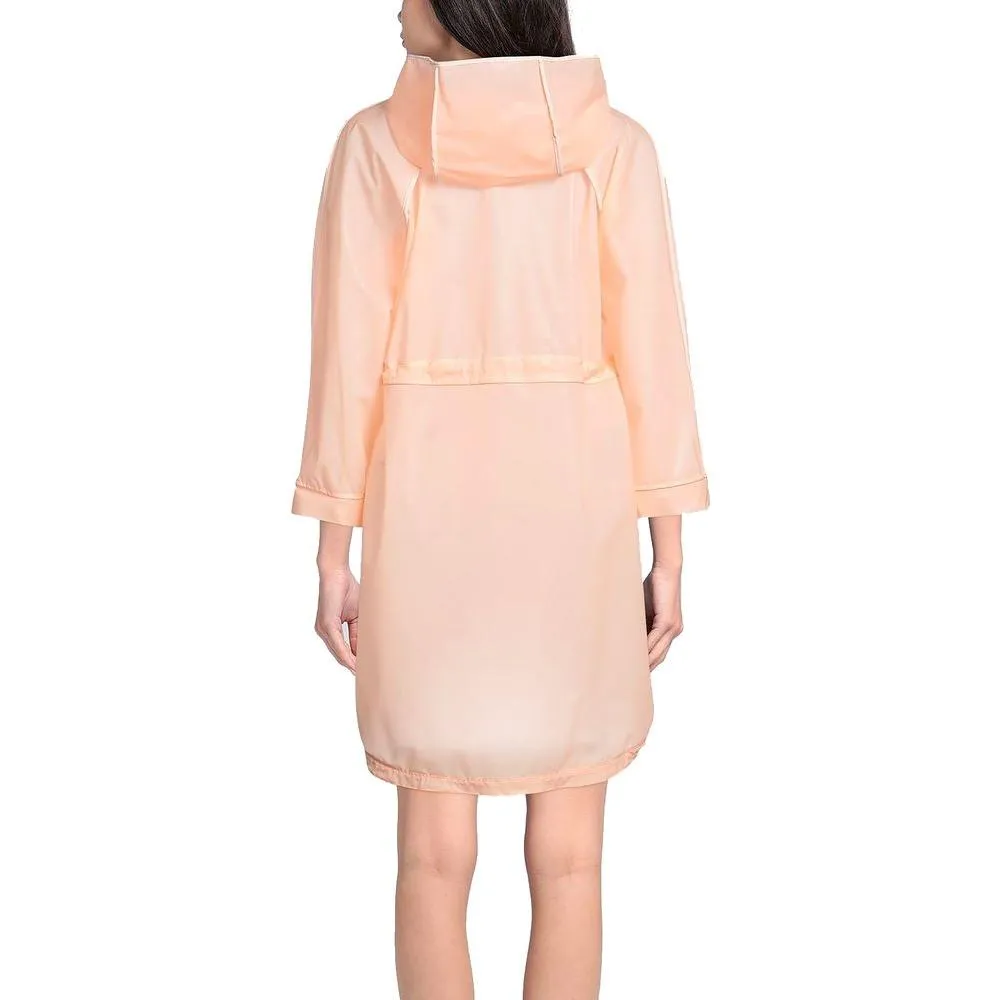 Elisabetta Franchi Powder Pink Long Waterproof Jacket