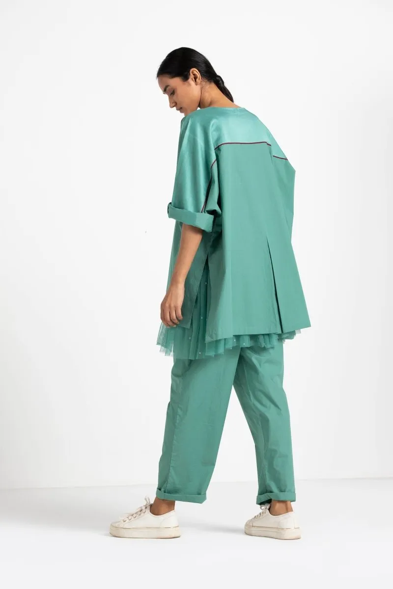 Flap Pocket Dolman Sleeve Shirt