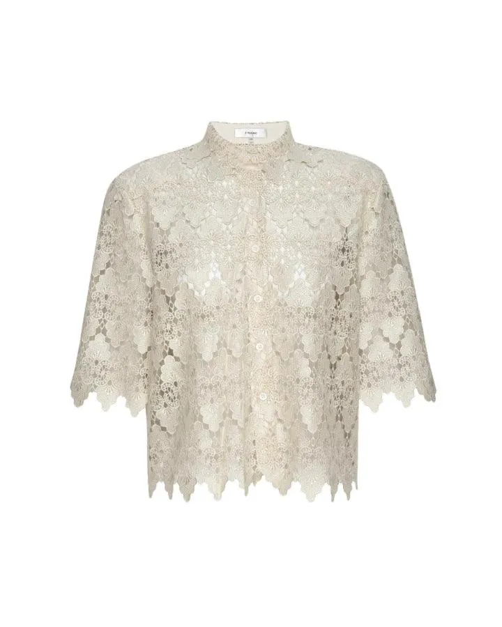 Frame Lace Button Up Shirt