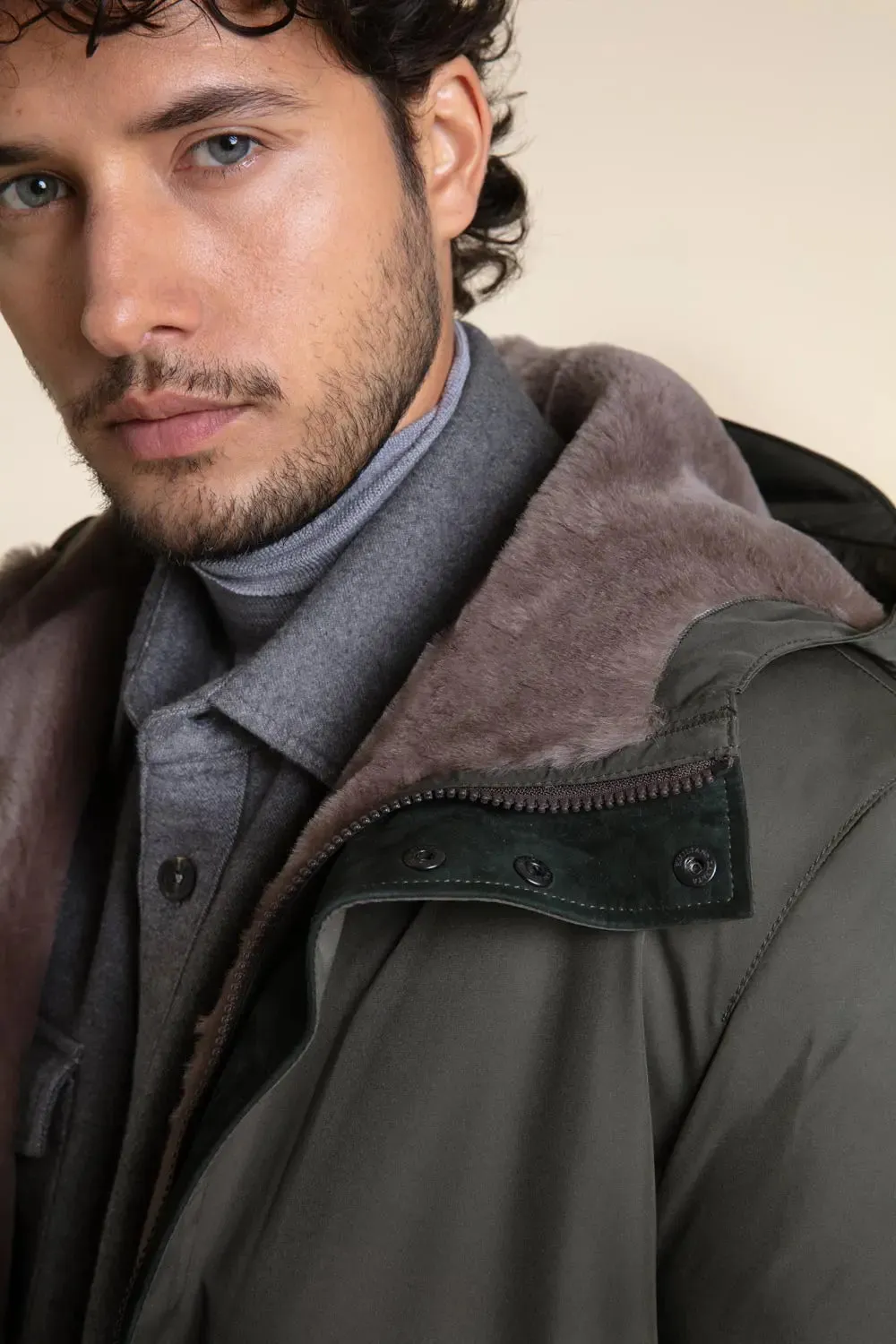 Fur lined parka mens