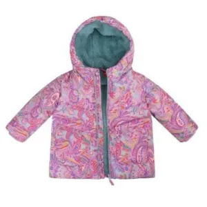 Girls Purple Camelotte Paisley Coat