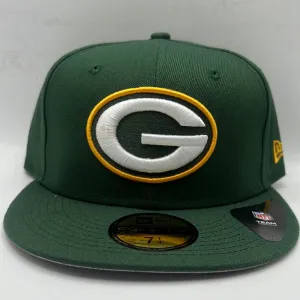 Green Bay Packers NFL New Era 59Fifty Official Team Headwear Classic Logo Fitted Hat