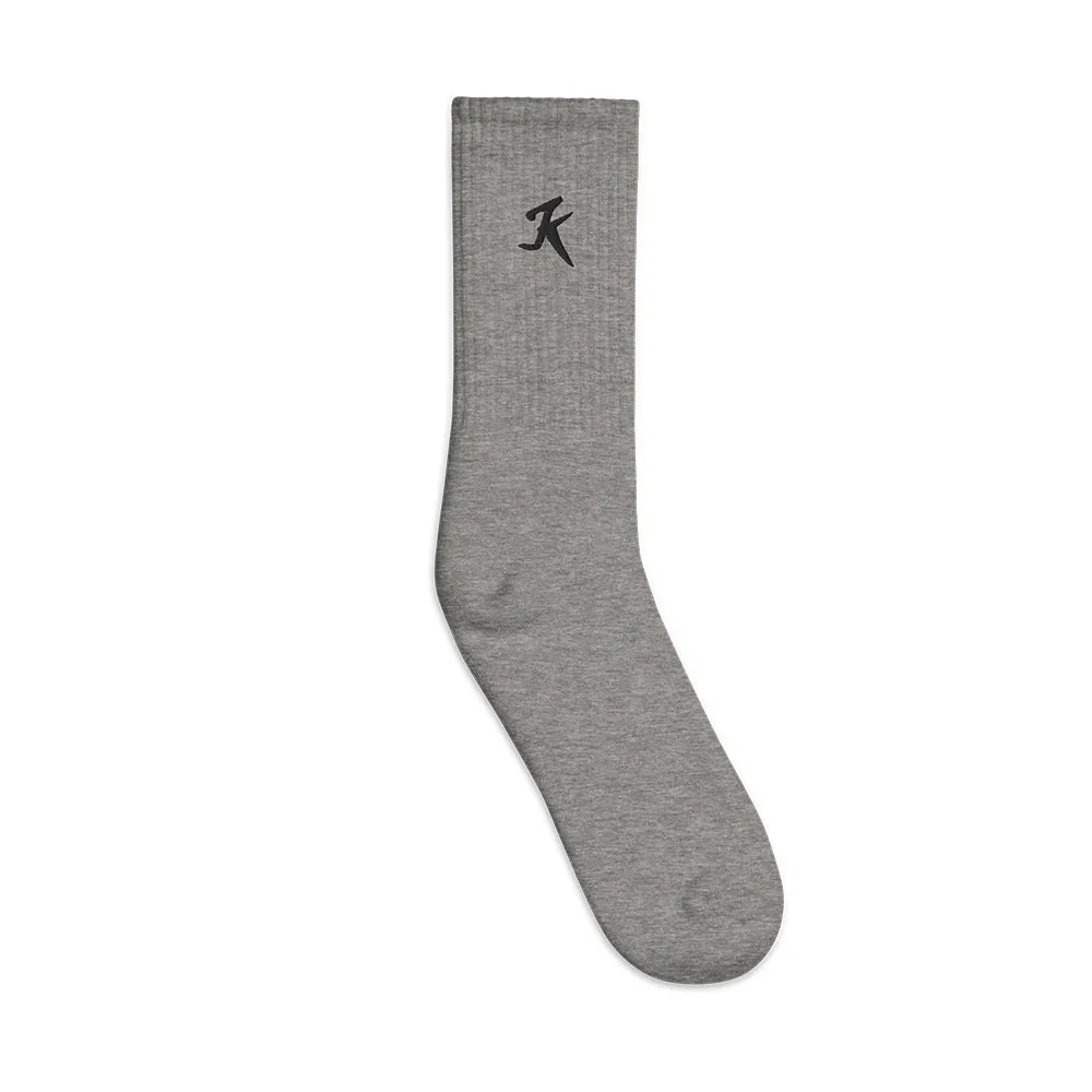 Grey Classic Crew Socks