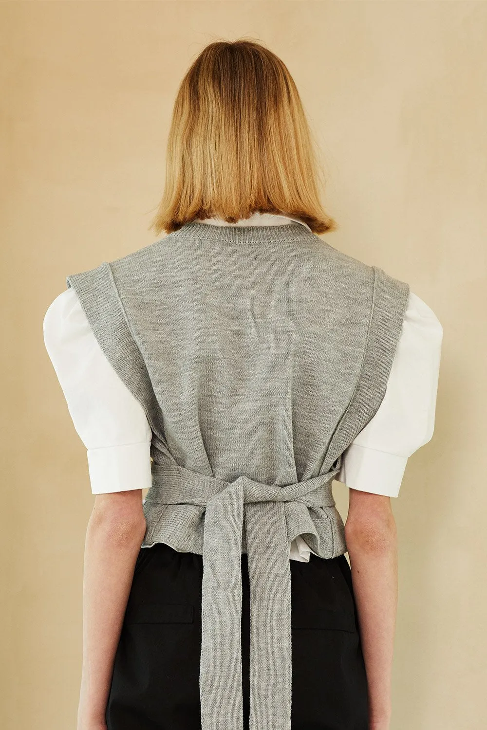 Hazel Tie Waist Knit Vest