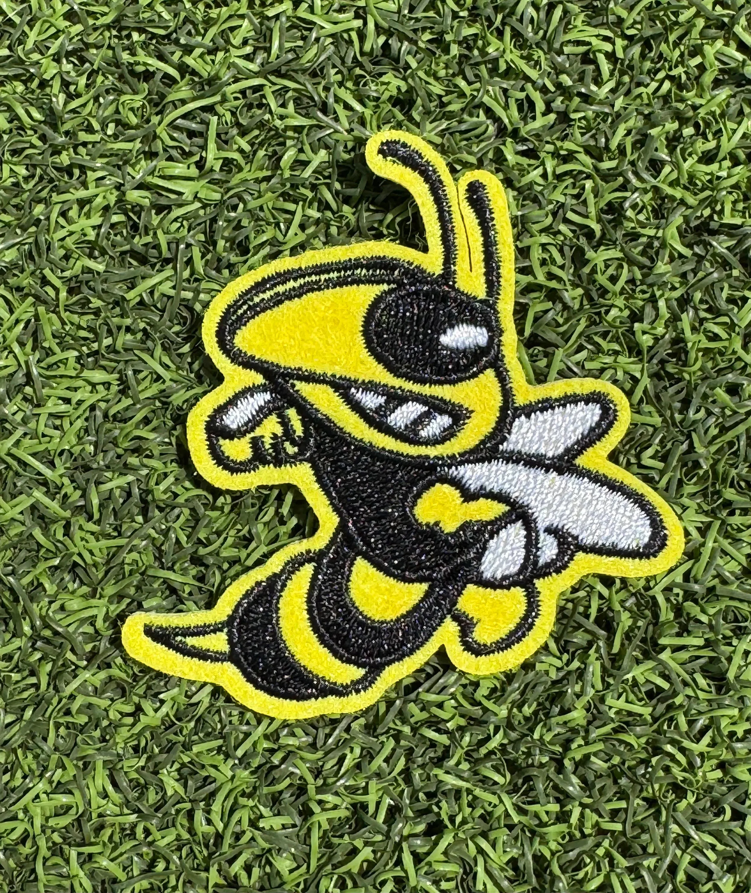 Hornet - Yellow Jacket Mascot Iron On Patches