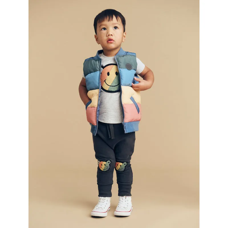 Huxbaby Smiley Rainbow Puffer Vest