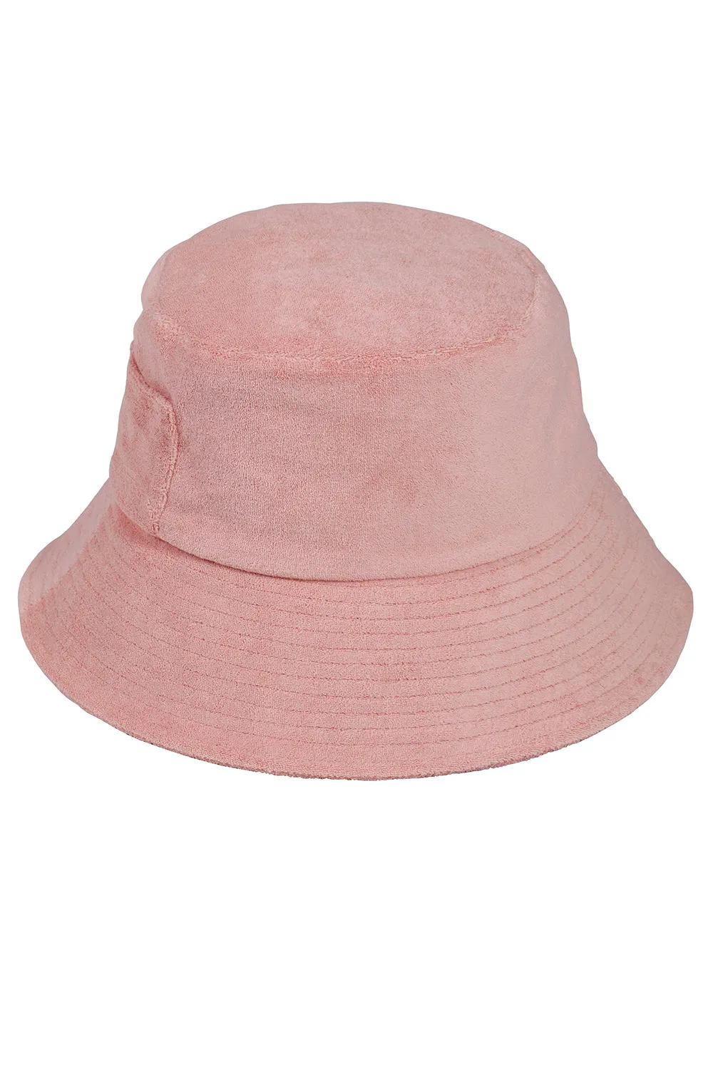 Lack of Color Terry Wave Bucket Hat in Baby Pink