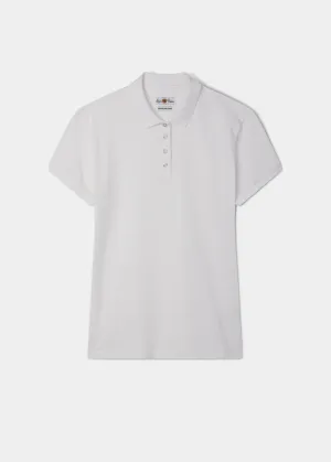 Ladies Pique Polo Shirt In White