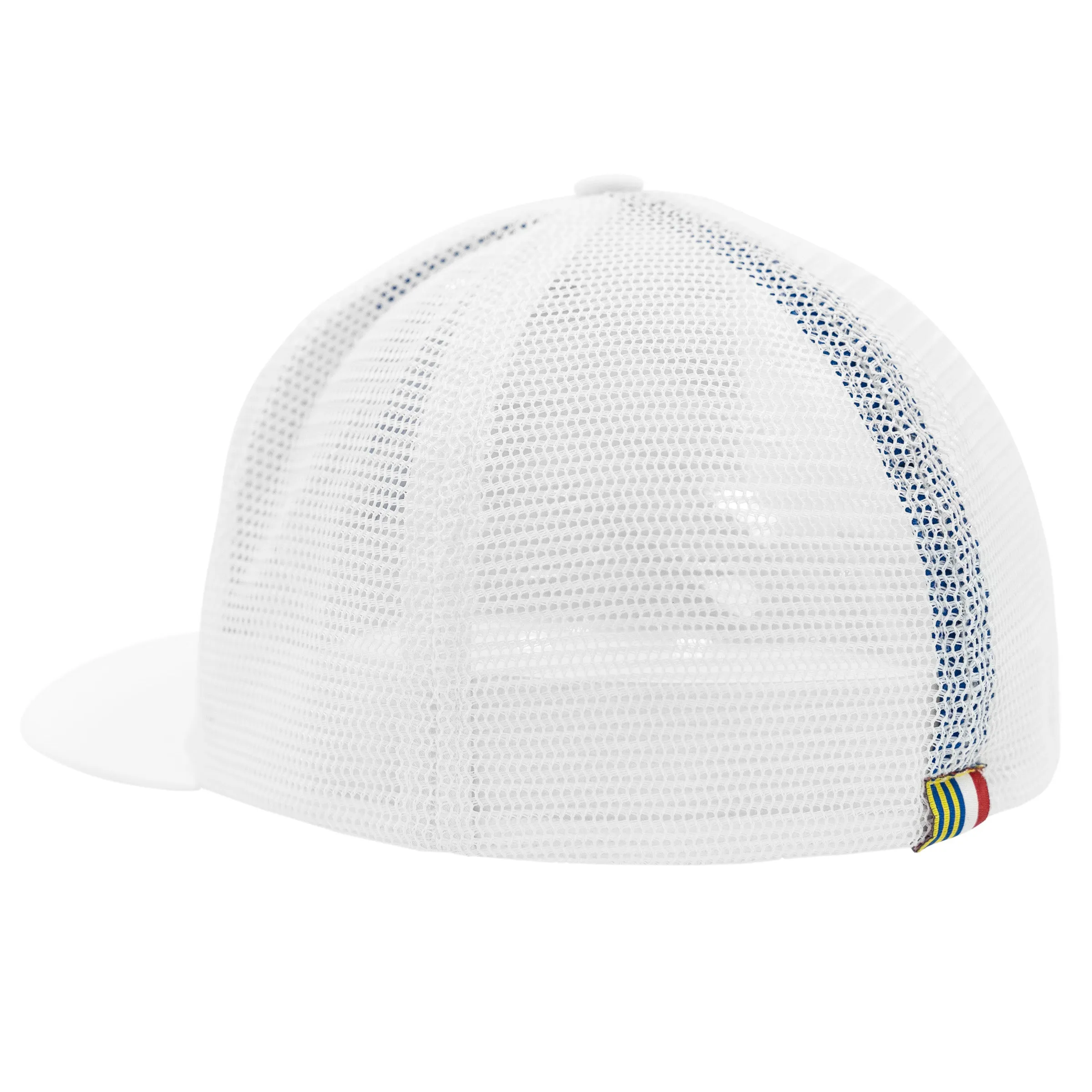 Ladies White Classic Fin Performance Flex Fitted Trucker Hat