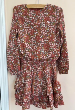 Le Chic Girls Sophie Vintage Chestnut Floral Dress