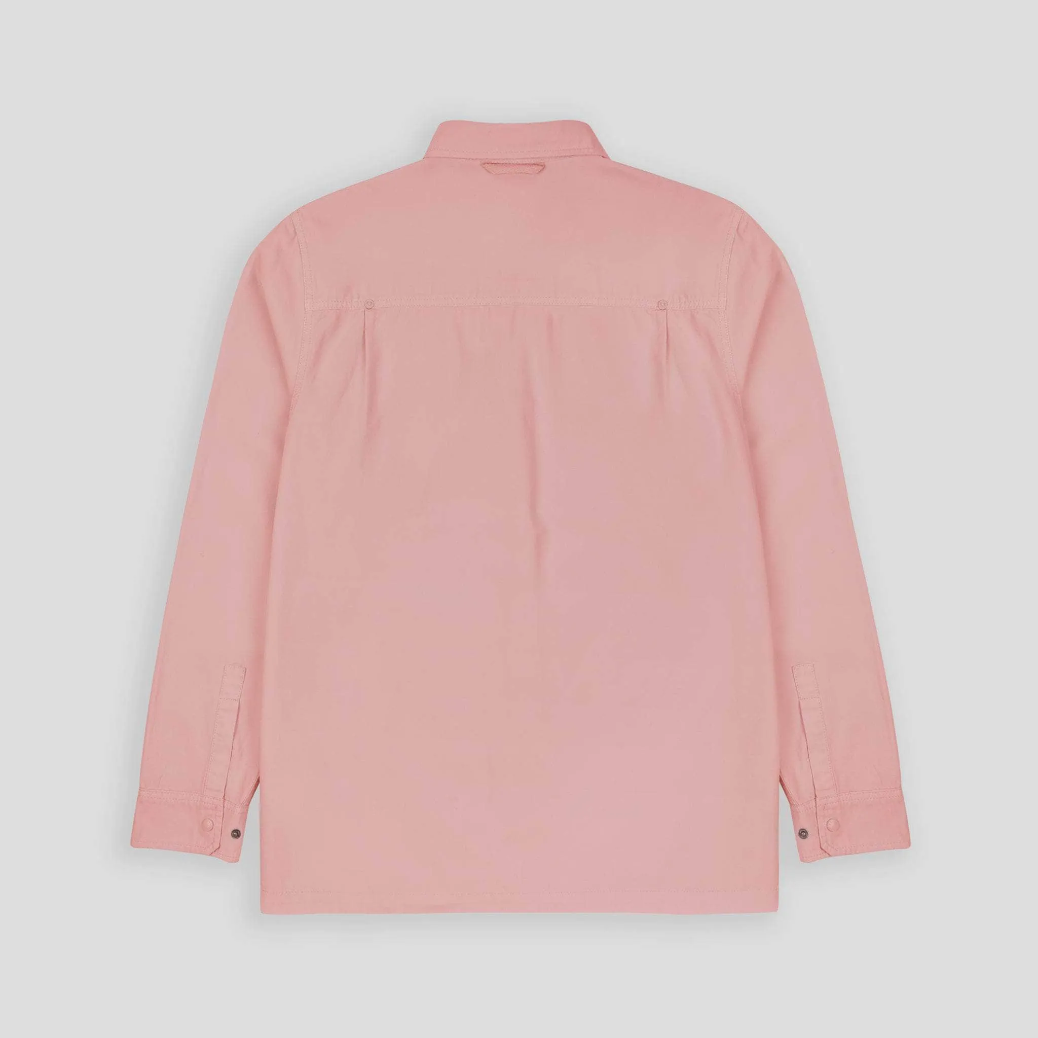 Lightweight Relaxed Snap Button Shirt Dusty Pink