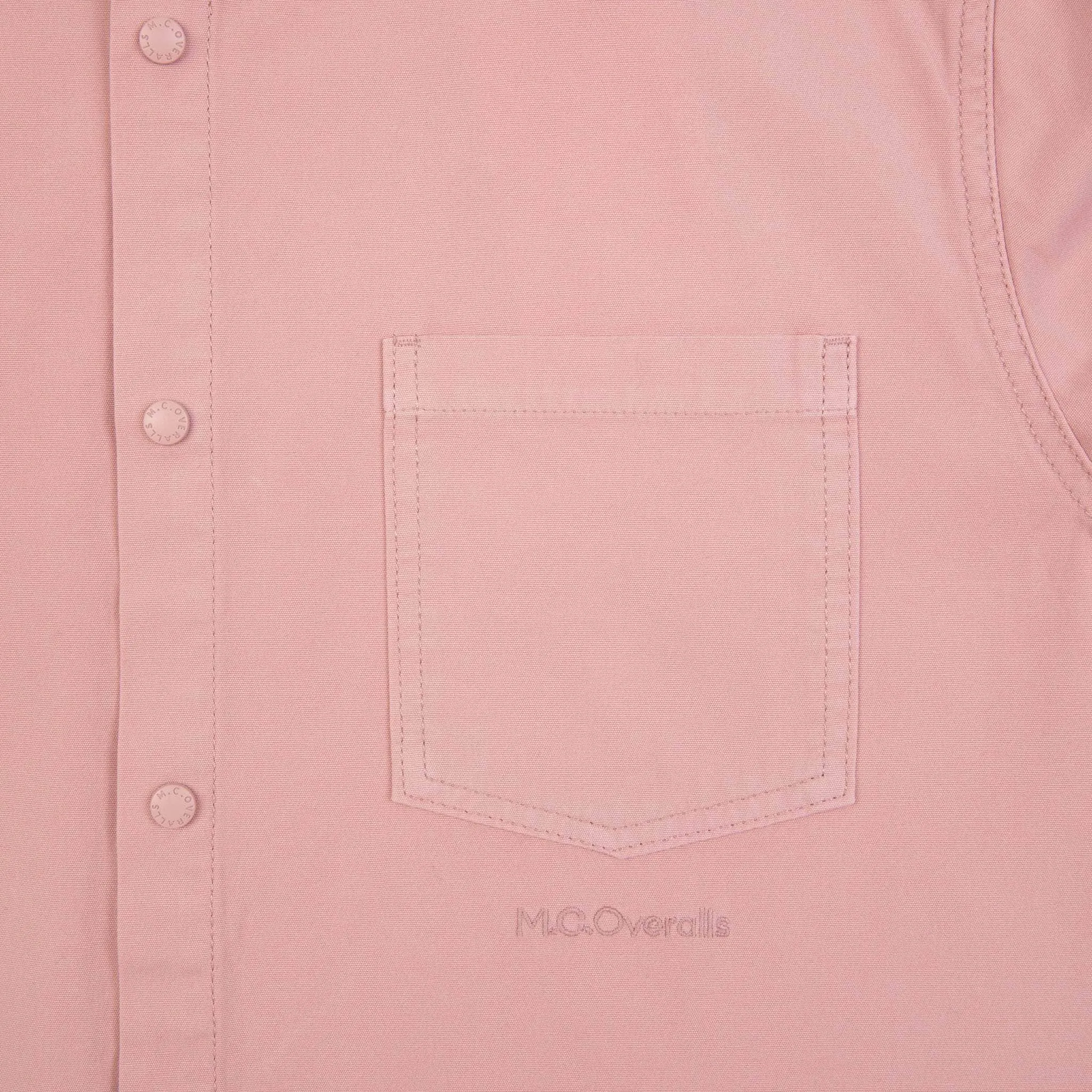 Lightweight Relaxed Snap Button Shirt Dusty Pink