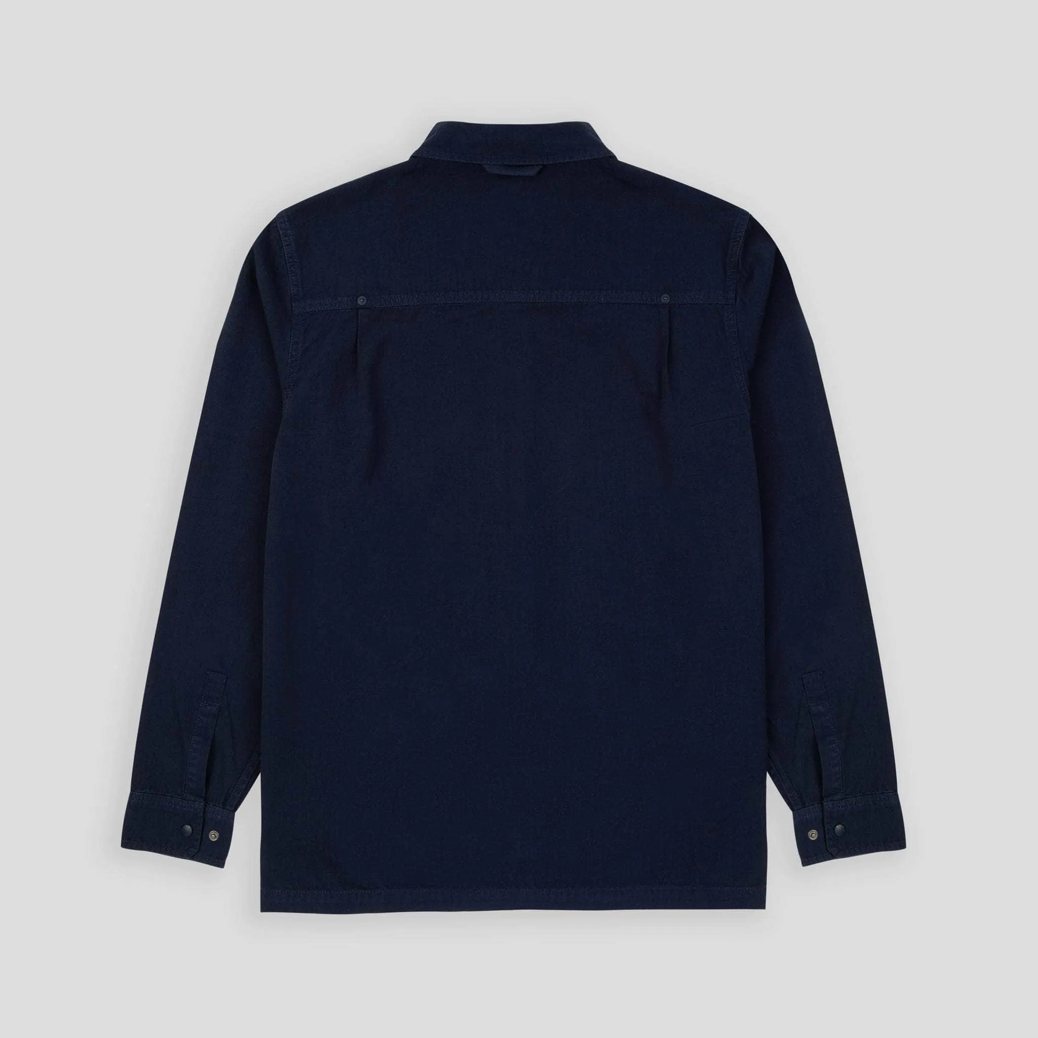 Lightweight Relaxed Snap Button Shirt Navy