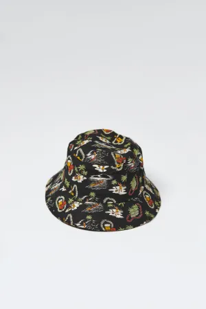 Lite Year Hawaiian Bucket Hat - Black