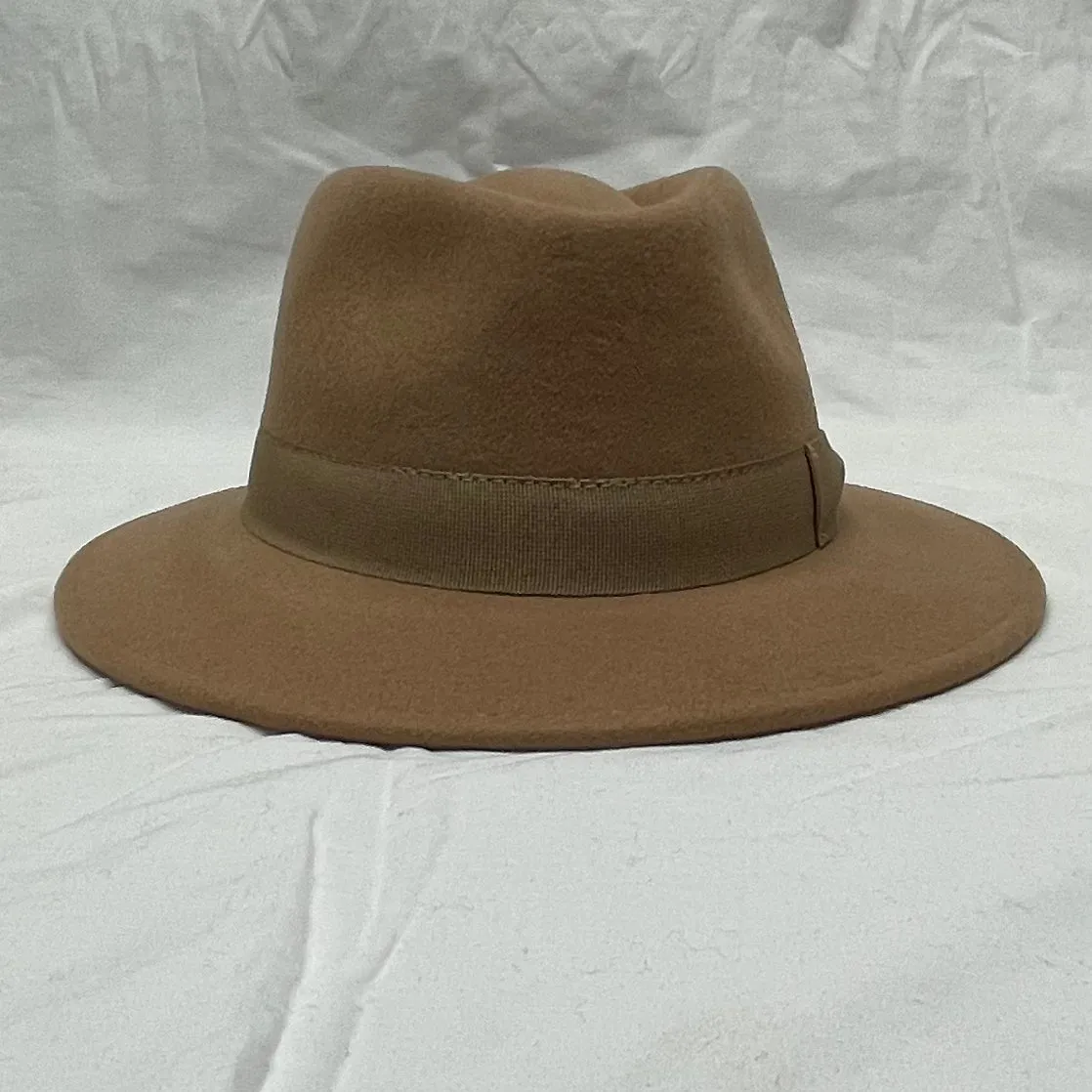 M by Flechet - Cashmere/Wool - Tear Drop Fedora - Camel