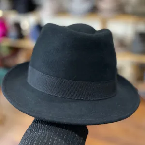 M by Flechet - Short Brim Fedora - Noir Black