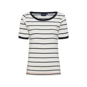 Mabel T-shirt - Pearl/SR Navy