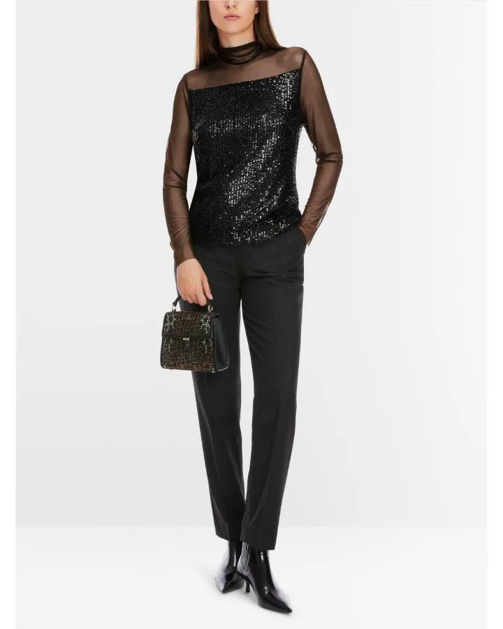 Marc Cain Sequin Mesh Top