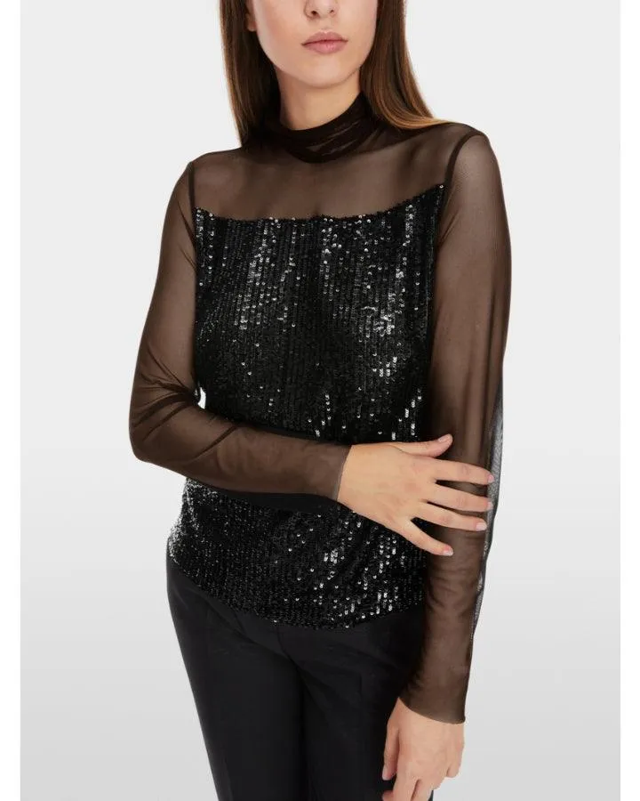 Marc Cain Sequin Mesh Top