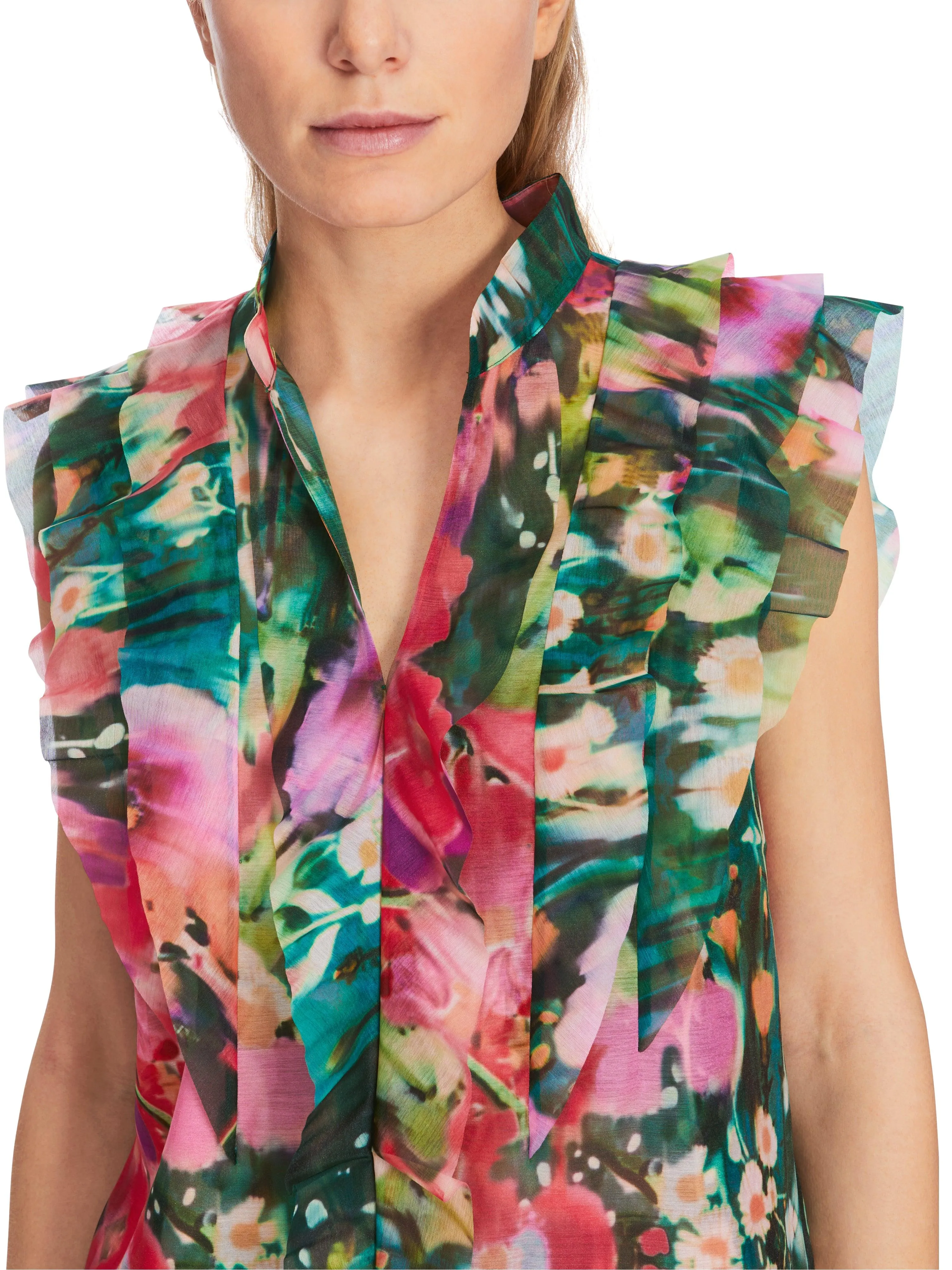 Marc Cain Vibrant Floral Sleeveless Blouse